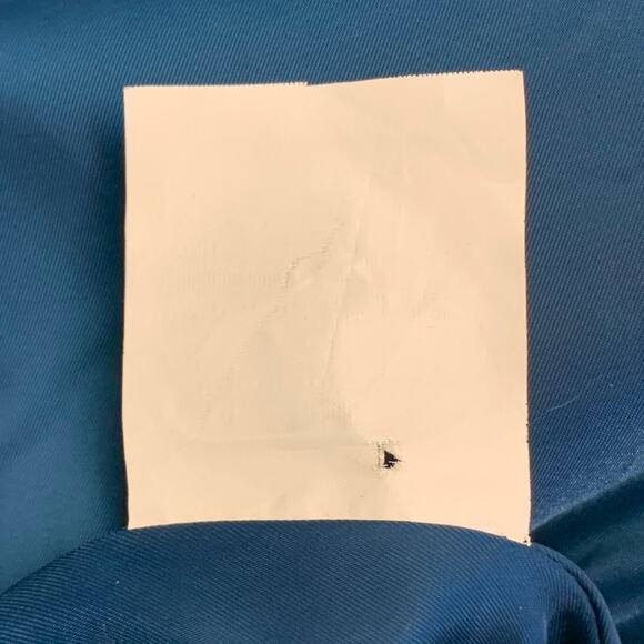 TORY BURCH Size XS Teal Wool Blend Textured Belted Coat - Picture 6 of 6